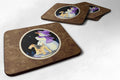 Snowman with Lakeland Terrier Foam Coasters Set of 4 Cup Coasters for Indoor Outdoor, Tabletop Protection, Anti Slip, Mouse pad Material