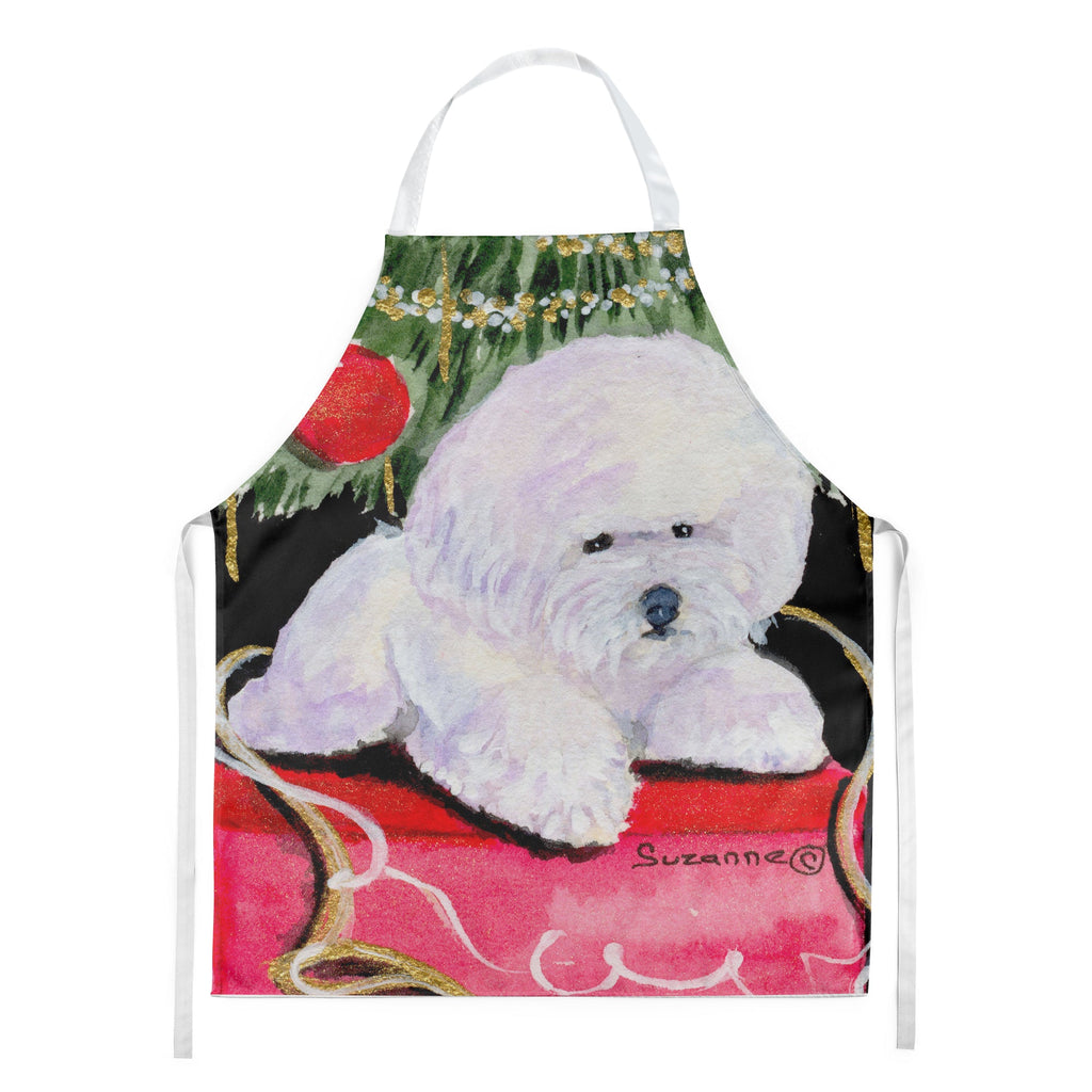 Christmas Tree with  Bichon Frise Apron Cooking Kitchen Server Baking Crafts Gardening for Adult Women Men, Unisex, Large, Multicolor