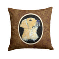 Golden Retriever Decorative Throw Pillow 14x14 Indoor Outdoor Accent Cushion, Fabric Cover with Insert for Sofa, Bed, Porch & Living Room