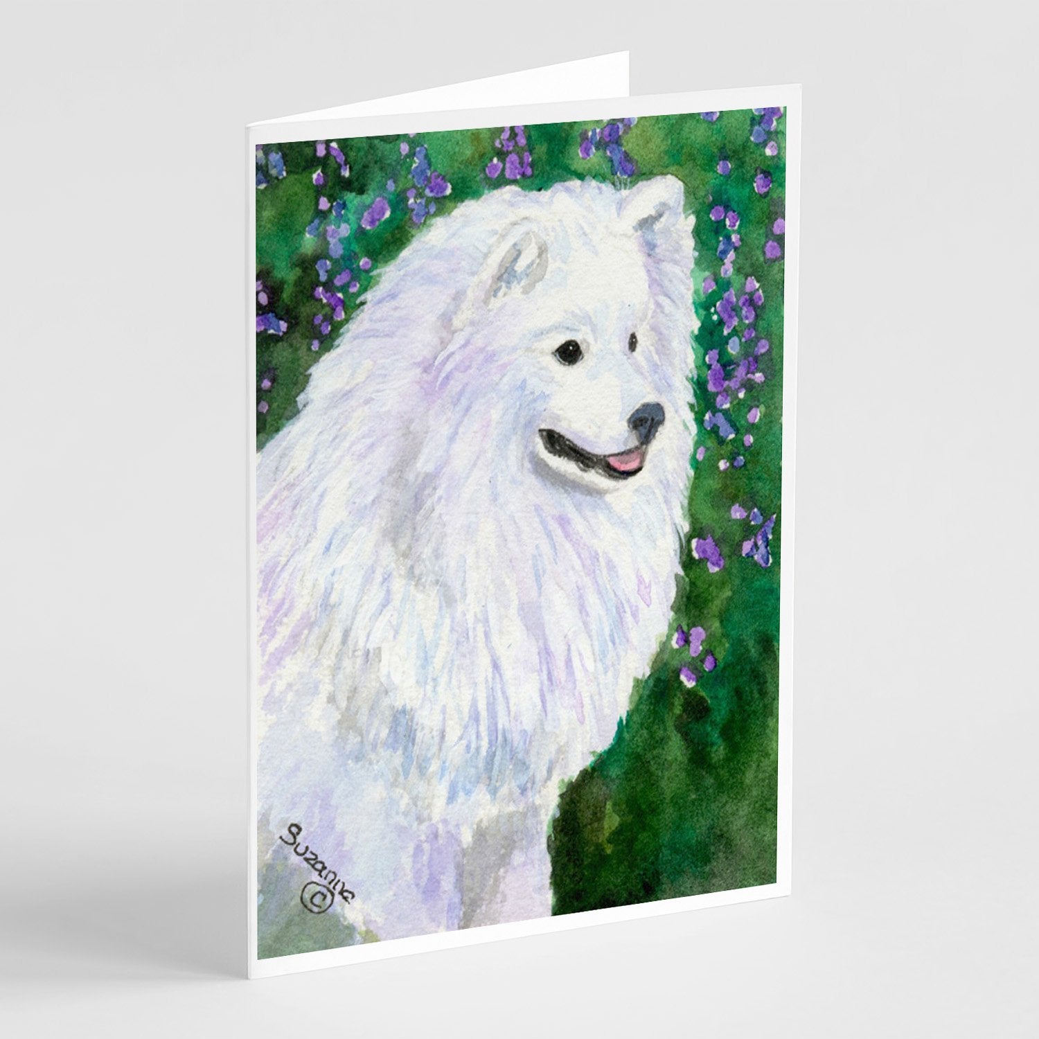 American Eskimo Greeting Cards Pack of 8 Blank Cards with Envelopes Whimsical A7 Size 5x7