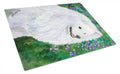 American Eskimo Cutting Board Tempered Glass Kitchen Cutting Surface, Heat Resistant Chopping, Non-Slip Feet, Food Prep & Serving