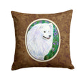 American Eskimo Decorative Throw Pillow 14x14 Indoor Outdoor Accent Cushion, Fabric Cover with Insert for Sofa, Bed, Porch & Living Room