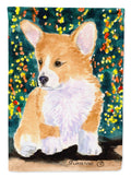 Corgi House Flag 28x40 Porch Sleeve Pole Decorative Outside Yard Banner Artwork Wall Hanging, Polyester