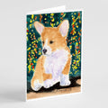 Corgi Greeting Cards Pack of 8 Blank Cards with Envelopes Whimsical A7 Size 5x7