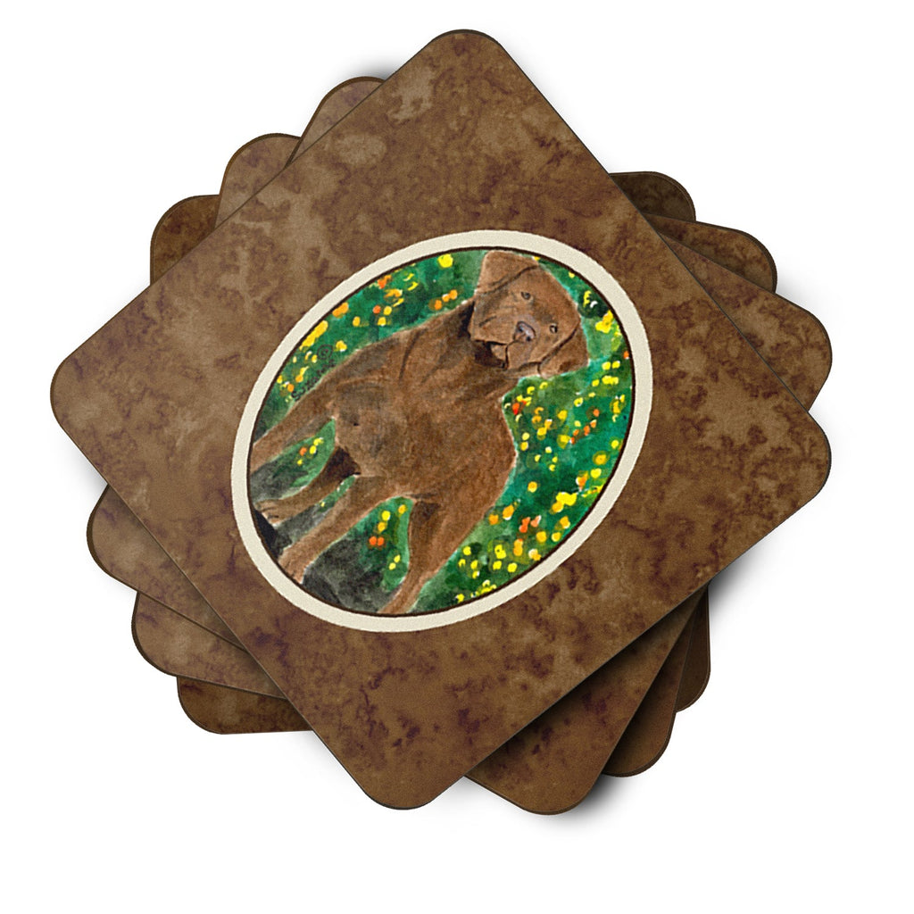 Chesapeake Bay Retriever Foam Coasters Set of 4 Cup Coasters for Indoor Outdoor, Tabletop Protection, Anti Slip, Mouse pad Material