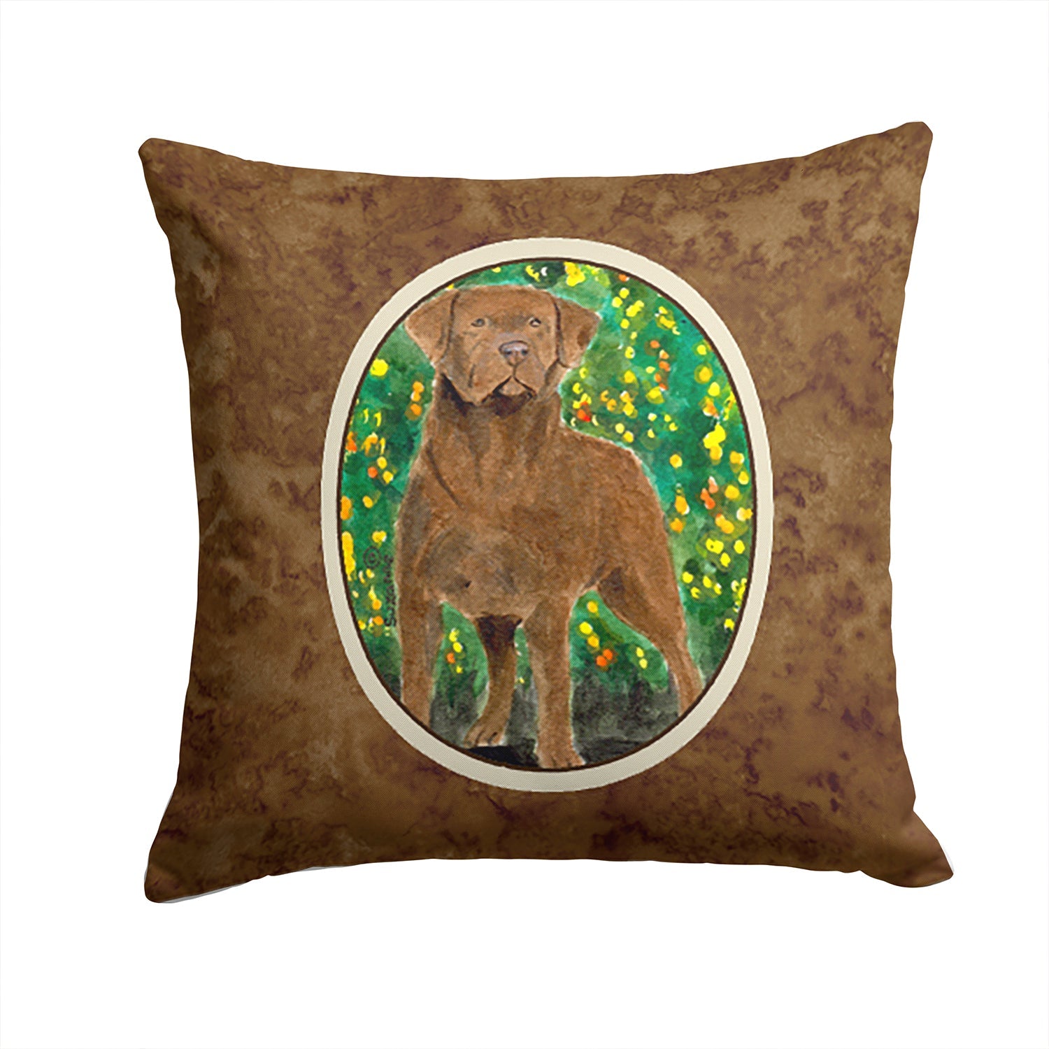 Chesapeake Bay Retriever Decorative Throw Pillow 14x14 Indoor Outdoor Accent Cushion, Fabric Cover with Insert for Sofa, Bed, Porch & Living Room