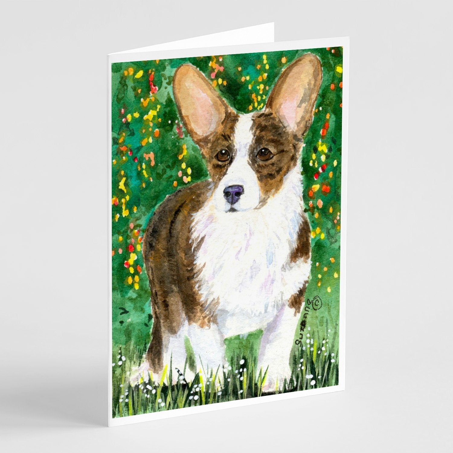 Corgi Greeting Cards Pack of 8 Blank Cards with Envelopes Whimsical A7 Size 5x7