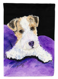 Fox Terrier House Flag 28x40 Porch Sleeve Pole Decorative Outside Yard Banner Artwork Wall Hanging, Polyester