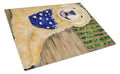 Golden Retriever Cutting Board Tempered Glass Kitchen Cutting Surface, Heat Resistant Chopping, Non-Slip Feet, Food Prep & Serving
