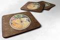 Golden Retriever Foam Coasters Set of 4 Cup Coasters for Indoor Outdoor, Tabletop Protection, Anti Slip, Mouse pad Material