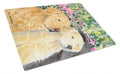 Golden Retriever Cutting Board Tempered Glass Kitchen Cutting Surface, Heat Resistant Chopping, Non-Slip Feet, Food Prep & Serving