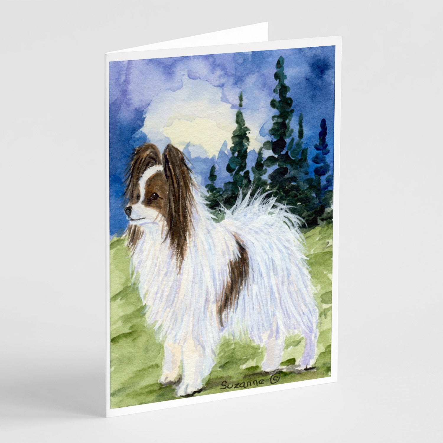 Papillon Greeting Cards Pack of 8 Blank Cards with Envelopes Whimsical A7 Size 5x7