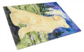 Golden Retriever Cutting Board Tempered Glass Kitchen Cutting Surface, Heat Resistant Chopping, Non-Slip Feet, Food Prep & Serving