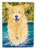 Golden Retriever House Flag 28x40 Porch Sleeve Pole Decorative Outside Yard Banner Artwork Wall Hanging, Polyester