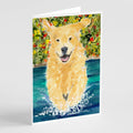 Golden Retriever Greeting Cards Pack of 8 Blank Cards with Envelopes Whimsical A7 Size 5x7