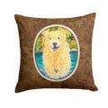 Golden Retriever Decorative Throw Pillow 14x14 Indoor Outdoor Accent Cushion, Fabric Cover with Insert for Sofa, Bed, Porch & Living Room