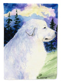 Great Pyrenees House Flag 28x40 Porch Sleeve Pole Decorative Outside Yard Banner Artwork Wall Hanging, Polyester
