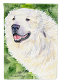 Great Pyrenees House Flag 28x40 Porch Sleeve Pole Decorative Outside Yard Banner Artwork Wall Hanging, Polyester