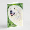 Great Pyrenees Greeting Cards Pack of 8 Blank Cards with Envelopes Whimsical A7 Size 5x7