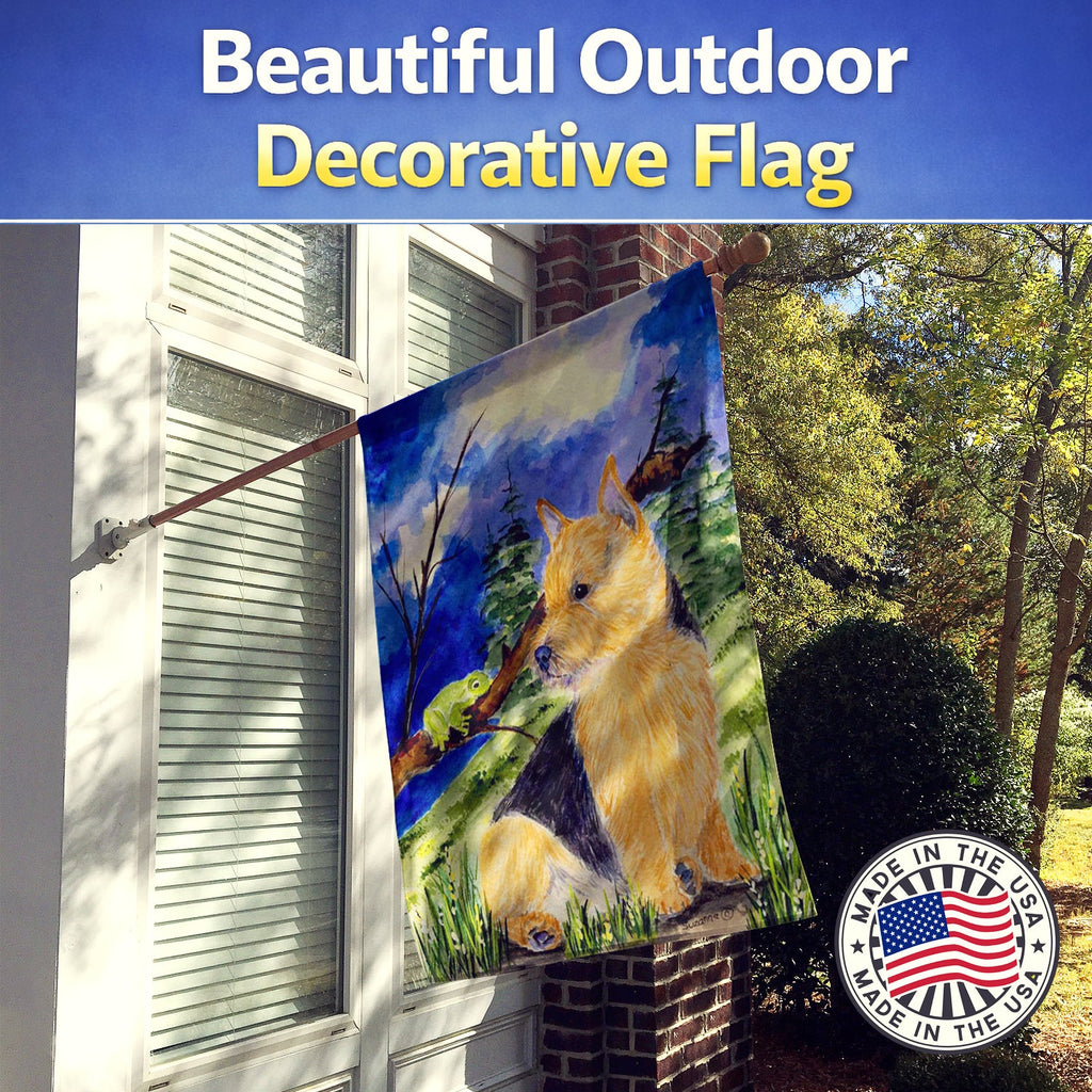 Norwich Terrier House Flag 28x40 Porch Sleeve Pole Decorative Outside Yard Banner Artwork Wall Hanging, Polyester