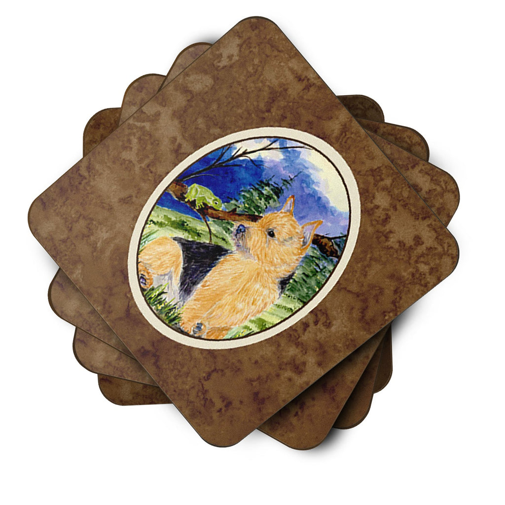 Norwich Terrier Foam Coasters Set of 4 Cup Coasters for Indoor Outdoor, Tabletop Protection, Anti Slip, Mouse pad Material