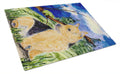 Norwich Terrier Cutting Board Tempered Glass Kitchen Cutting Surface, Heat Resistant Chopping, Non-Slip Feet, Food Prep & Serving