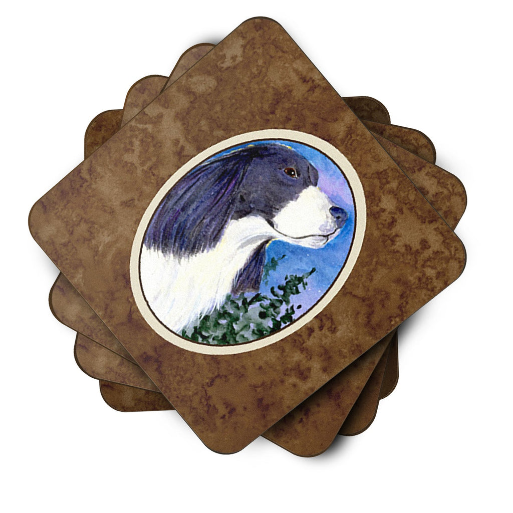 English Springer Spaniel Foam Coasters Set of 4 Cup Coasters for Indoor Outdoor, Tabletop Protection, Anti Slip, Mouse pad Material