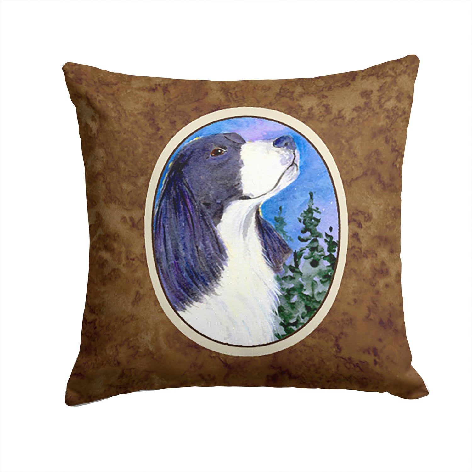 English Springer Spaniel Decorative Throw Pillow 14x14 Indoor Outdoor Accent Cushion, Fabric Cover with Insert for Sofa, Bed, Porch & Living Room