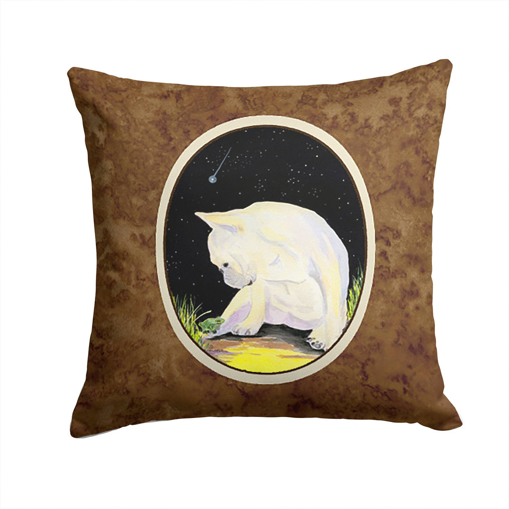French Bulldog Decorative Throw Pillow 14x14 Indoor Outdoor Accent Cushion, Fabric Cover with Insert for Sofa, Bed, Porch & Living Room