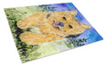 Norwich Terrier Cutting Board Tempered Glass Kitchen Cutting Surface, Heat Resistant Chopping, Non-Slip Feet, Food Prep & Serving