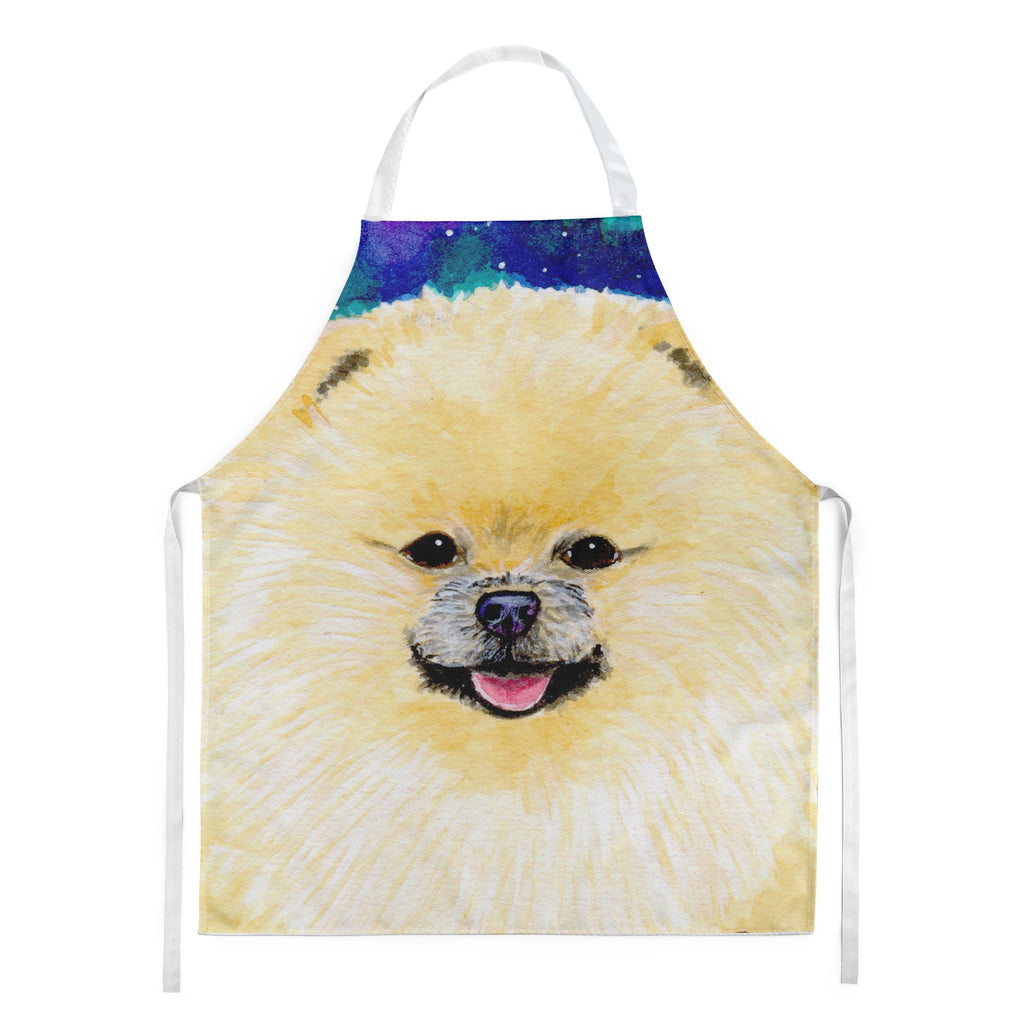 Pomeranian Apron Cooking Kitchen Server Baking Crafts Gardening for Adult Women Men, Unisex, Large, Multicolor