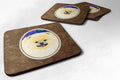 Pomeranian Foam Coasters Set of 4 Cup Coasters for Indoor Outdoor, Tabletop Protection, Anti Slip, Mouse pad Material