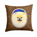 Pomeranian Decorative Throw Pillow 14x14 Indoor Outdoor Accent Cushion, Fabric Cover with Insert for Sofa, Bed, Porch & Living Room
