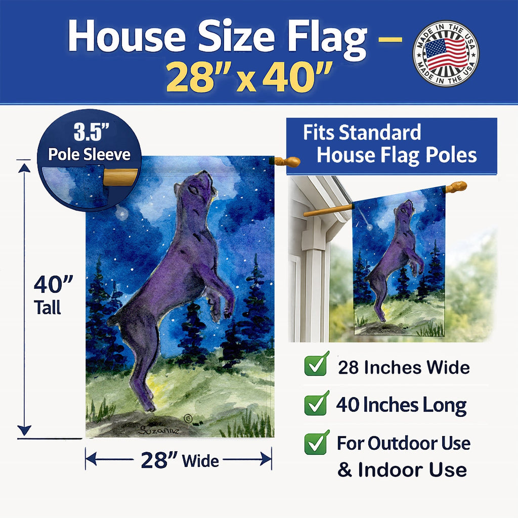 Cane Corso House Flag 28x40 Porch Sleeve Pole Decorative Outside Yard Banner Artwork Wall Hanging, Polyester