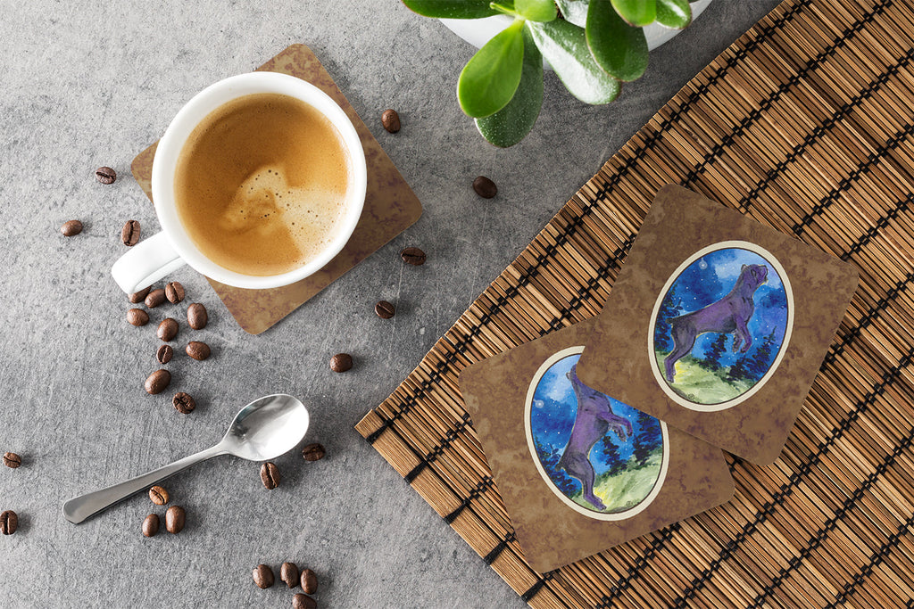 Cane Corso Foam Coasters Set of 4 Cup Coasters for Indoor Outdoor, Tabletop Protection, Anti Slip, Mouse pad Material