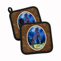 Cane Corso Pot Holder Set of 2 Heat Resistant Quilted Hot Pads 7.5 x 7.5 Inch, Insulated Kitchen Trivets for Cooking & Baking