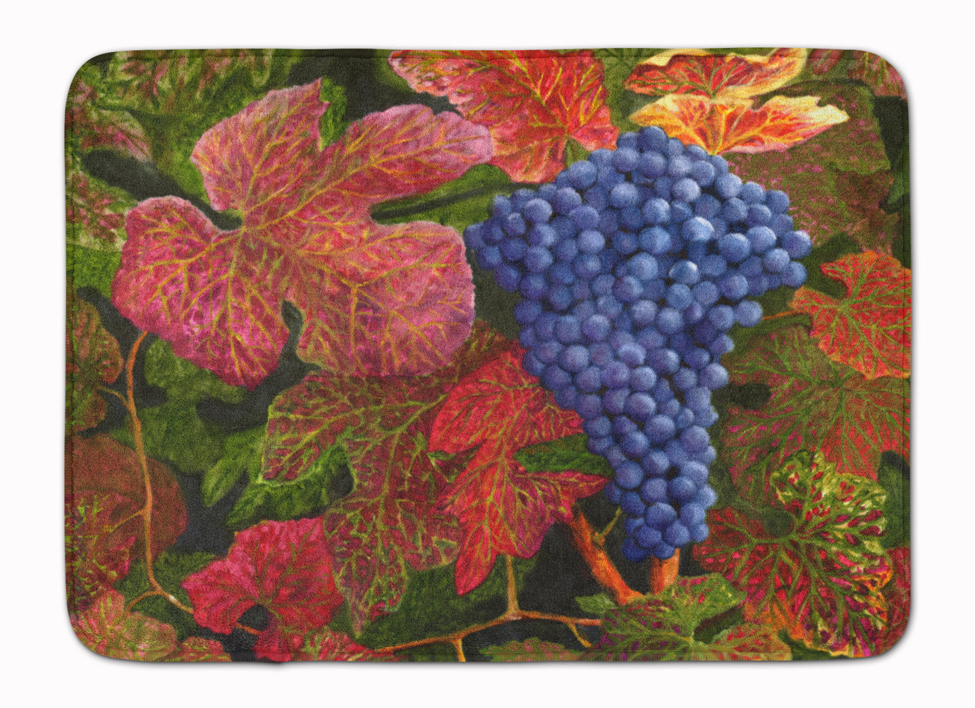 Grapes Of Joy by Malenda Trick Memory Foam Kitchen Mat Machine Washable Anti-Fatigue Cushion Comfort Bath or Kitchen Rug