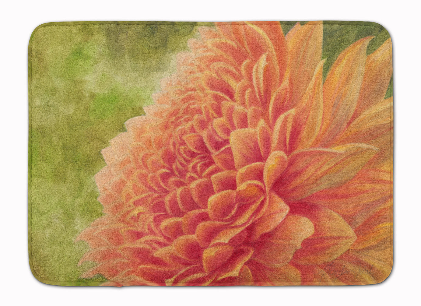 Floral by Malenda Trick Memory Foam Kitchen Mat Machine Washable Anti-Fatigue Cushion Comfort Bath or Kitchen Rug