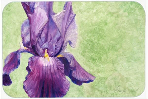 Purple Iris by Malenda Trick Cutting Board Tempered Glass Kitchen Cutting Surface, Heat Resistant Chopping, Non-Slip Feet, Food Prep & Serving