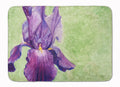 Purple Iris by Malenda Trick Memory Foam Kitchen Mat Machine Washable Anti-Fatigue Cushion Comfort Bath or Kitchen Rug