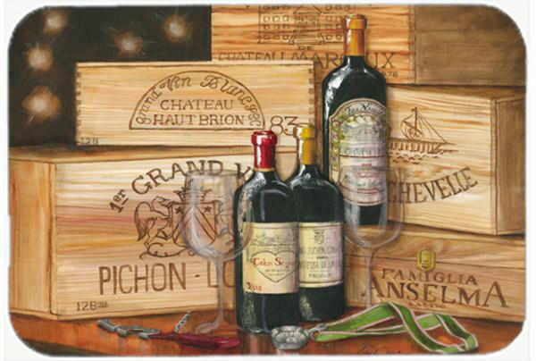 Wine Gran Vin by Malenda Trick Cutting Board Tempered Glass Kitchen Cutting Surface, Heat Resistant Chopping, Non-Slip Feet, Food Prep & Serving