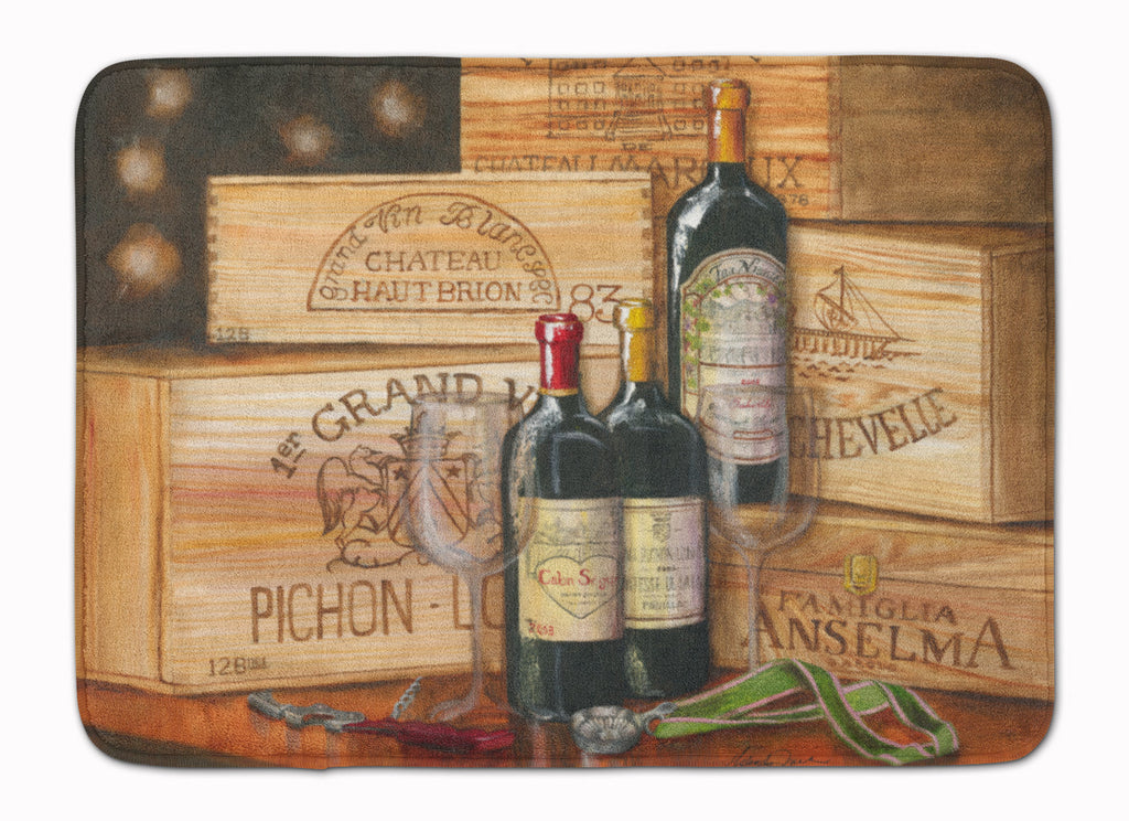 Wine Gran Vin by Malenda Trick Memory Foam Kitchen Mat Machine Washable Anti-Fatigue Cushion Comfort Bath or Kitchen Rug