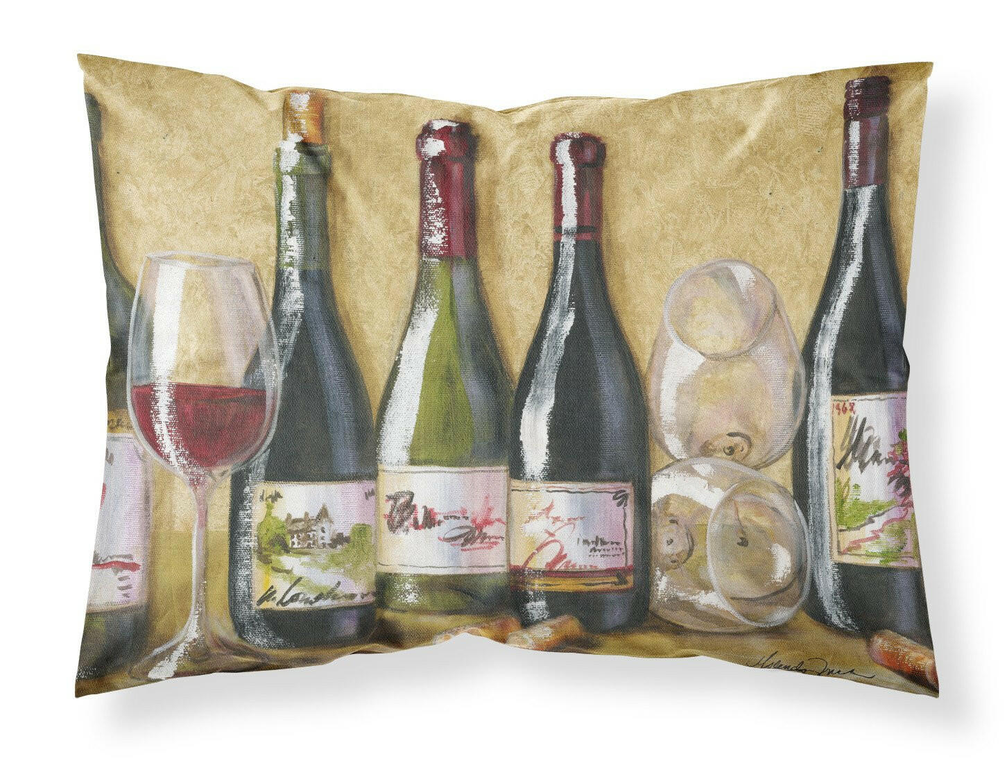 Wine Du Vin by Malenda Trick Standard Pillowcase Lightweight Super Soft Easy Care Decorative Artwork Pillowcase, Standard