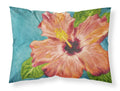 Coral Hibiscus by Malenda Trick Standard Pillowcase Lightweight Super Soft Easy Care Decorative Artwork Pillowcase, Standard