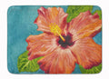 Coral Hibiscus by Malenda Trick Memory Foam Kitchen Mat Machine Washable Anti-Fatigue Cushion Comfort Bath or Kitchen Rug