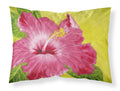 Hot Pink Hibiscus by Malenda Trick Standard Pillowcase Lightweight Super Soft Easy Care Decorative Artwork Pillowcase, Standard
