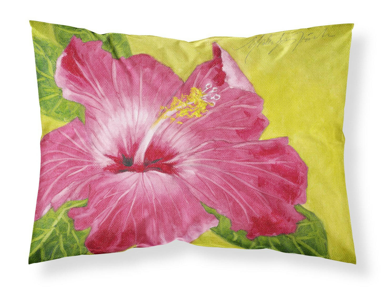 Hot Pink Hibiscus by Malenda Trick Standard Pillowcase Lightweight Super Soft Easy Care Decorative Artwork Pillowcase, Standard