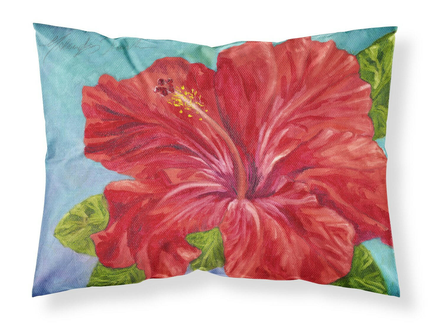 Red Hibiscus by Malenda Trick Standard Pillowcase Lightweight Super Soft Easy Care Decorative Artwork Pillowcase, Standard