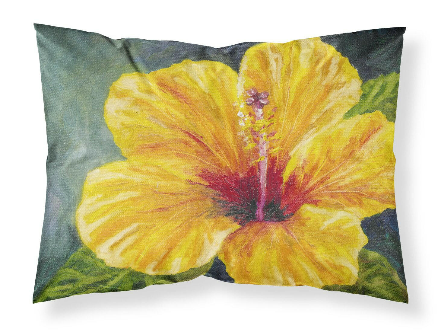 Yellow Hibiscus by Malenda Trick Standard Pillowcase Lightweight Super Soft Easy Care Decorative Artwork Pillowcase, Standard