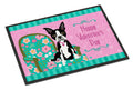 Happy Valentine's Day Boston Terrier Doormat Indoor Outdoor 24H X 36W Front Door Mat Rugs for Entryway, Non Slip Washable Low Pile,